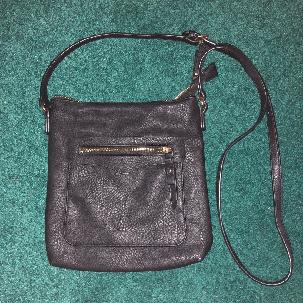 Black leather Charming Charlie crossbody